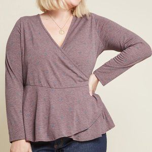 Welcoming Wednesday Long Sleeve Wrap Top